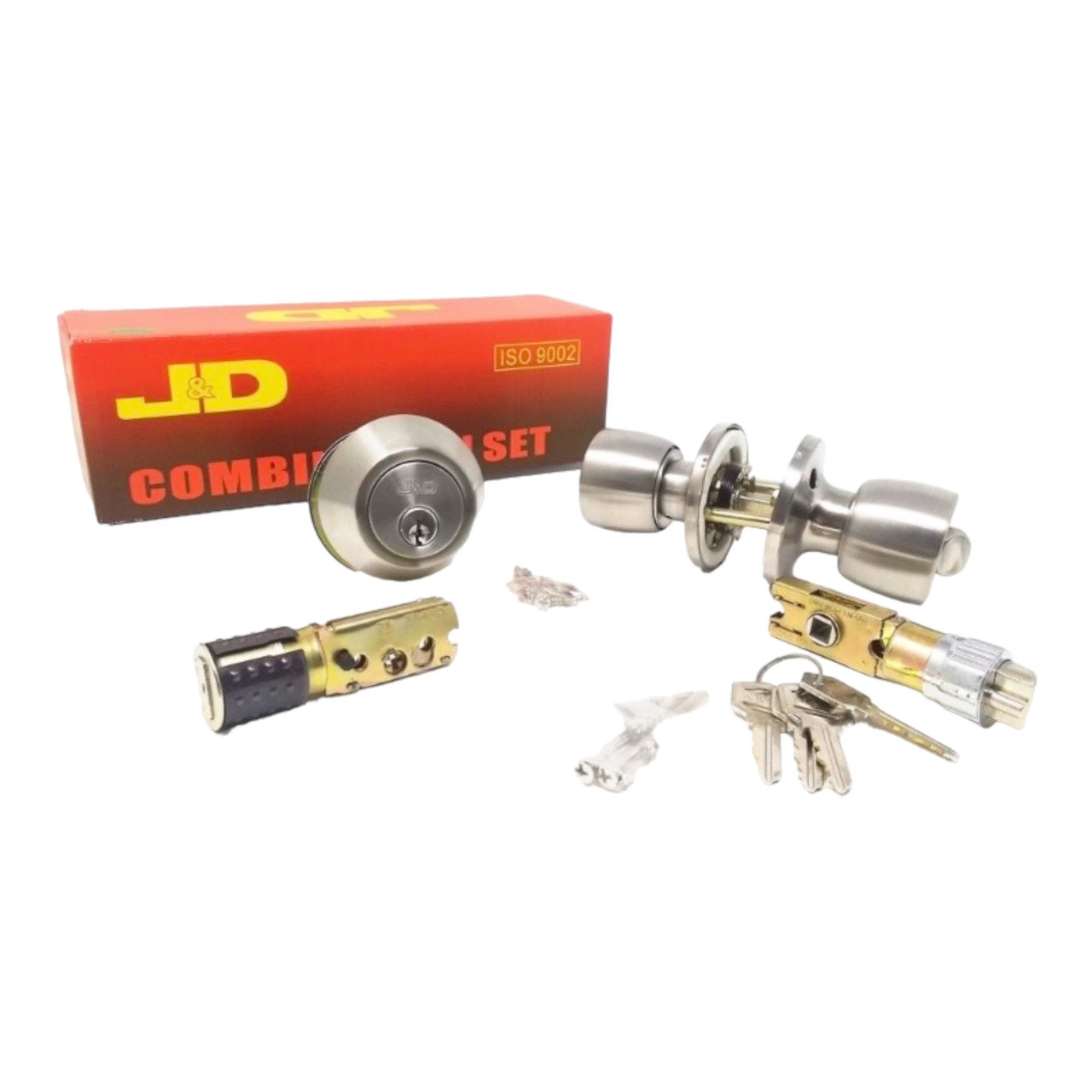 J & D Lock Mobile Home Stainless Steel Exterior Door Lock and Deadbolt Set H & S Mobile Home